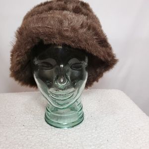 Faux Fur Hat Faux Suede Interior